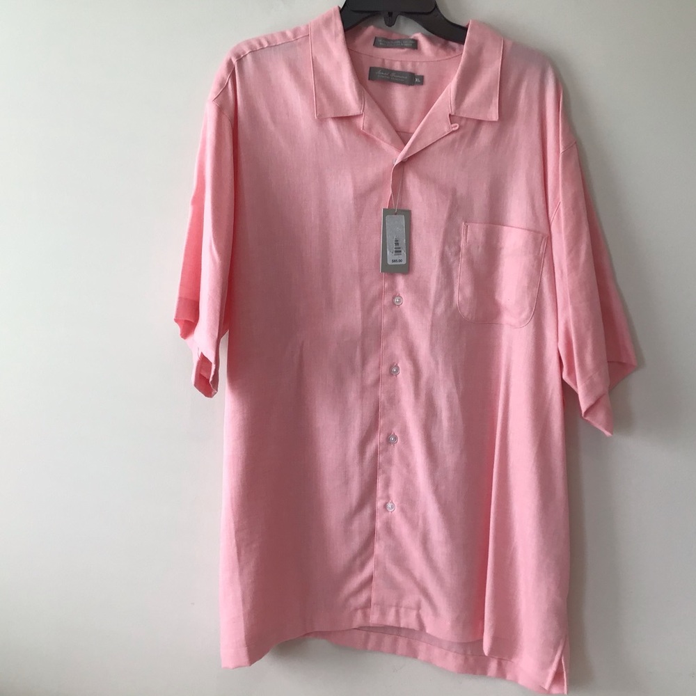 Daniel Cremieux NWT $85 Shirt XL Pink 30% Linen